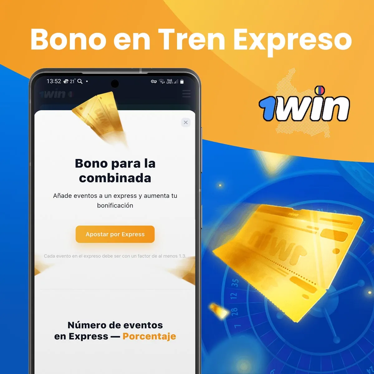 Cómo conseguir Bono en Tren Expreso en 1win en Colombia